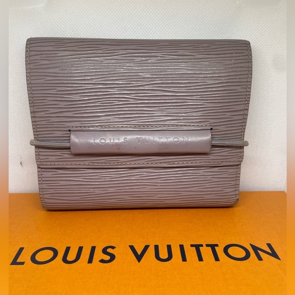 LOUIS VUITTON Epi Elastique trifold wallet Grey - Picture 1 of 8